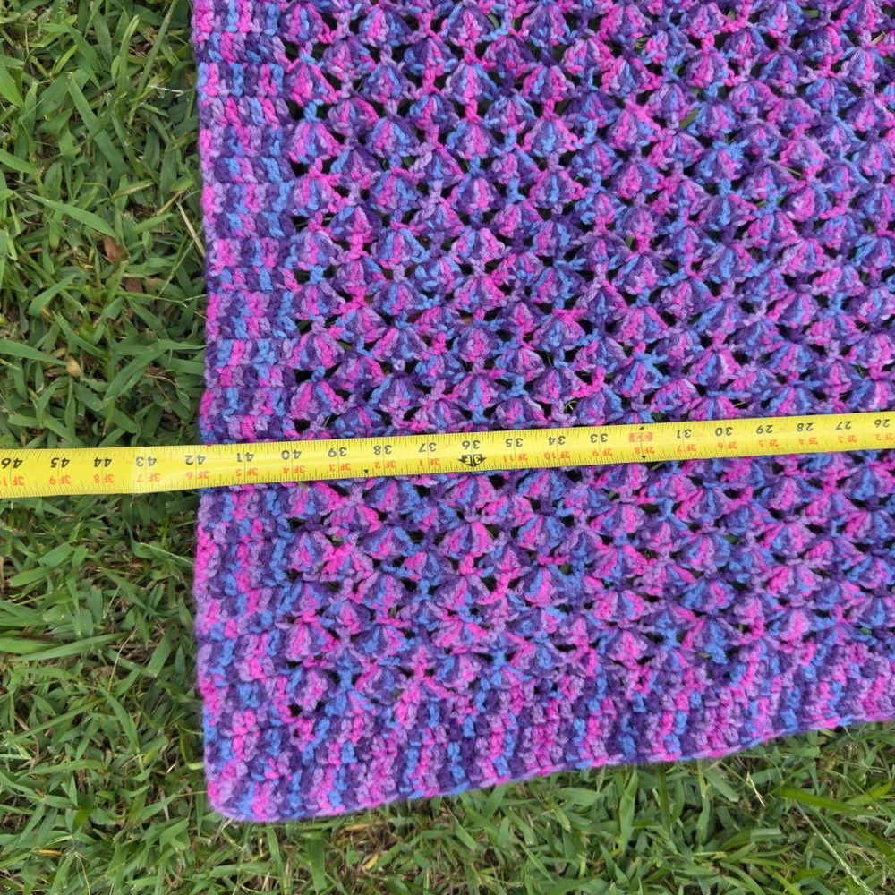 Handmade crochet throw